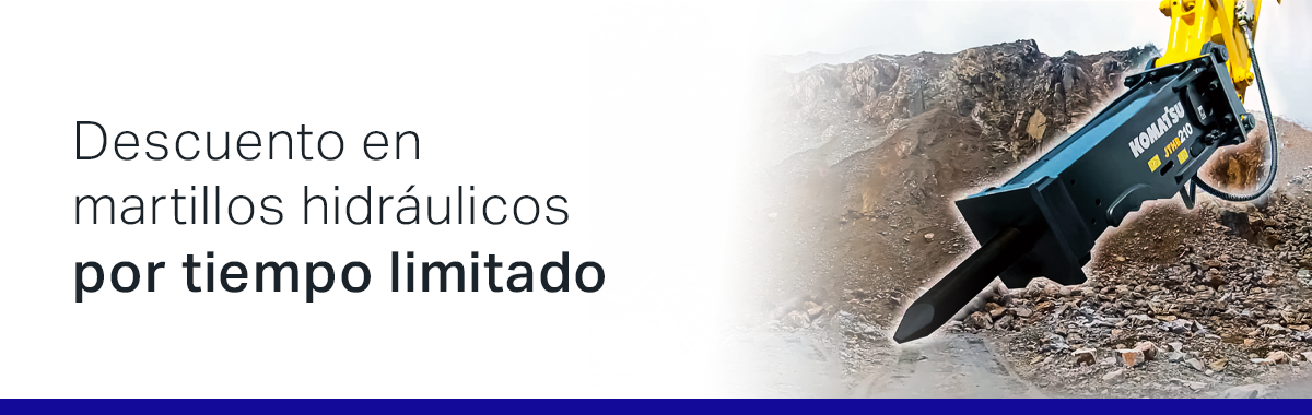 Martillos Hidráulicos Komatsu | Obtén hasta 25% de descuento
